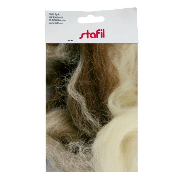 Lã Merino SB50 Castanho/Natural 50gr.- 27-28 micron