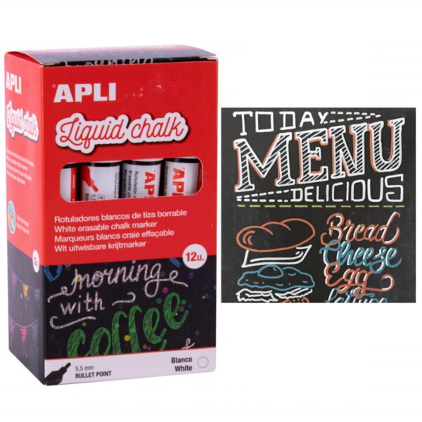 Giz Líquido Branco 5.5mm - 12un.