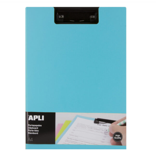 Porta Documentos c/Mola Azul A4