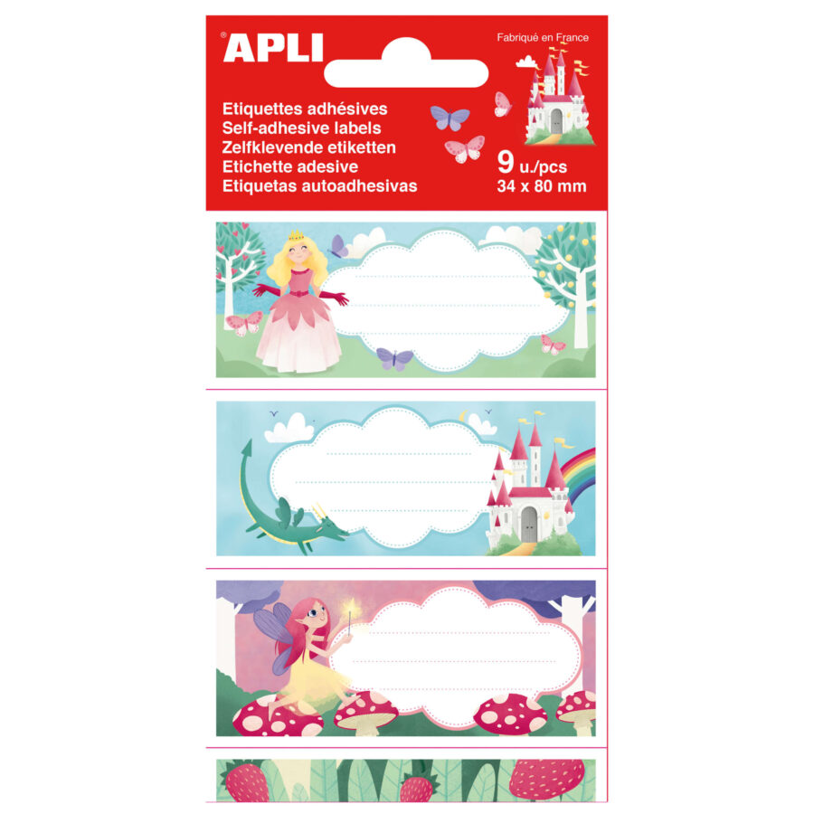 Etiquetas Adesivas Princesas 9un.