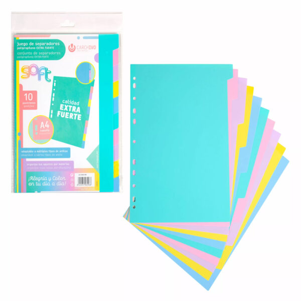 Separadores Soft Carchivo Extra Forte 10 Posições A4