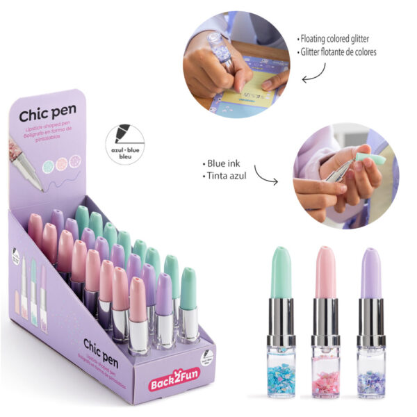 Esferográficas Forma Batom B2F  Ø15x100mm - Exp.24un.