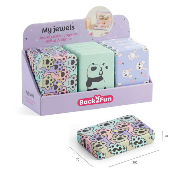 Porta Joias Animais B2F 100x70x20mm - Exp.12un.