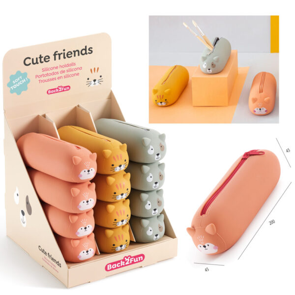 Estojo Cute Friends B2F 200x45x45mm - Exp.12un.