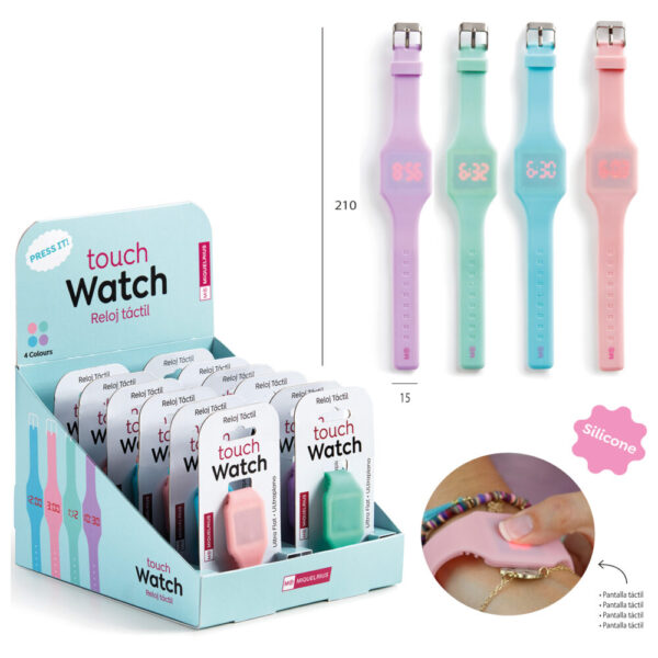 Relógio Tátil Silicone  B2F 15x210mm - Exp.12un.