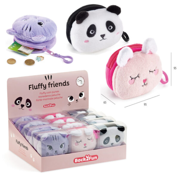 Porta Moedas Peluche B2F 95x95x60mm - Exp.12un.