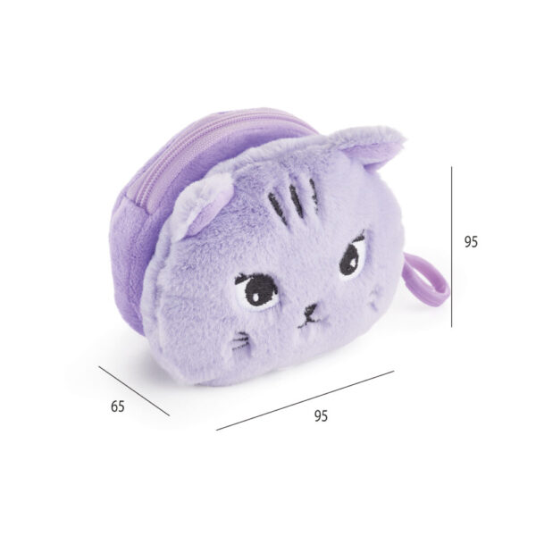 Porta Moedas Peluche Gato B2F 95x95x65mm