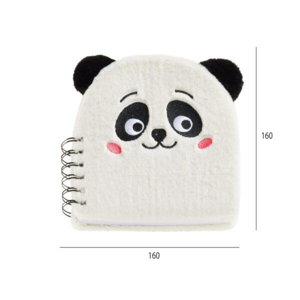 Notebook Peluche Espiral Panda B2F 160x160mm