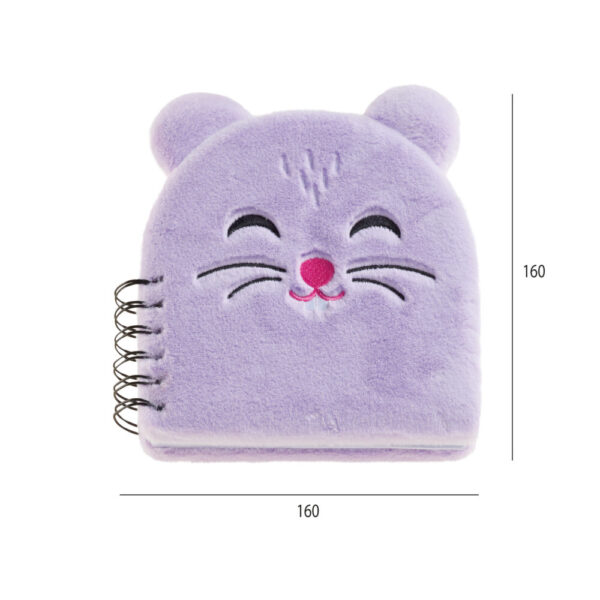 Notebook Peluche Espiral Hamster B2F 160x160mm