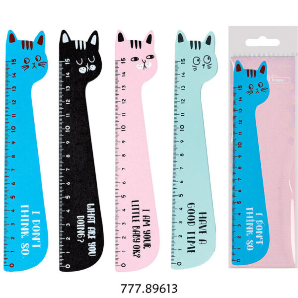 Régua Madeira "Cat" 15cm