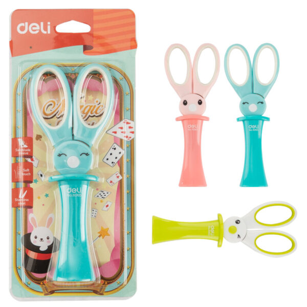 Tesoura Escolar Rabbit Sortido 137mm - Cx.12un.