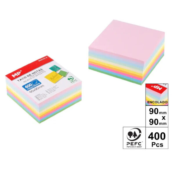 Bloco Notas Cores 90x90 - 400fls