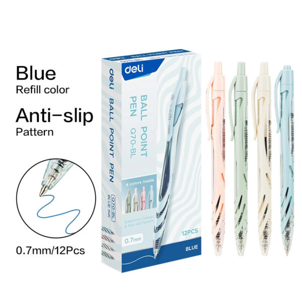 Esferográfica Deli - 0.7mm - Cx12un.