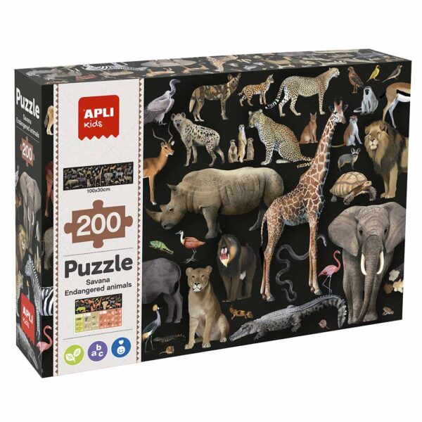Puzzle Animais Savana Ameaçados