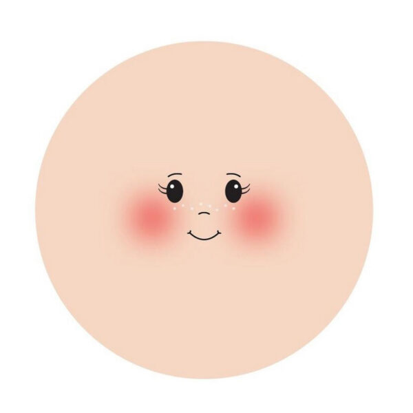 Rosto Tecido Ø13cm - 3un.