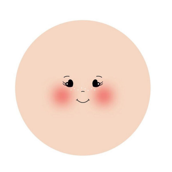 Rosto Tecido Ø13cm - 3un.