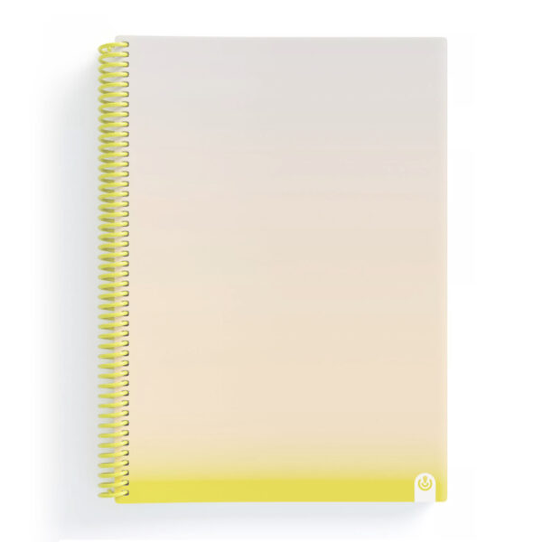 Caderno A4 Espiral PP Amarelo Linhas 80Fls