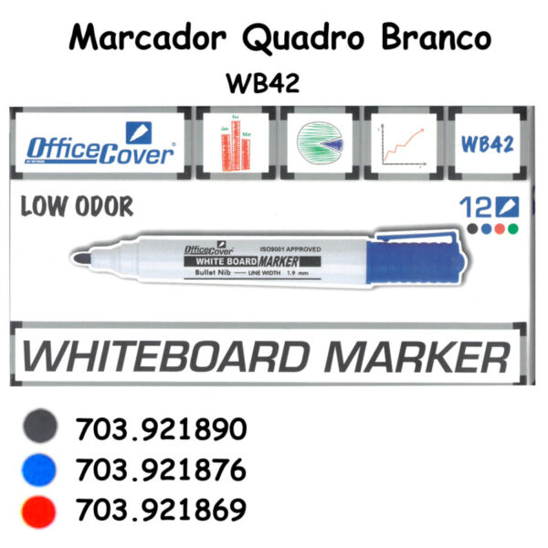 Marcador p/ Quadro Branco Cx. 12un. (clique p/ ver cores)