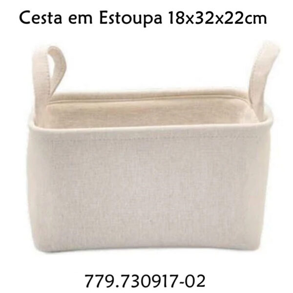 Cesta Estoupa Linho 18x32x22cm