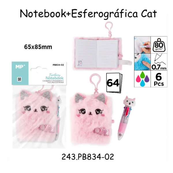 Notebook c/Esferográfica Cat