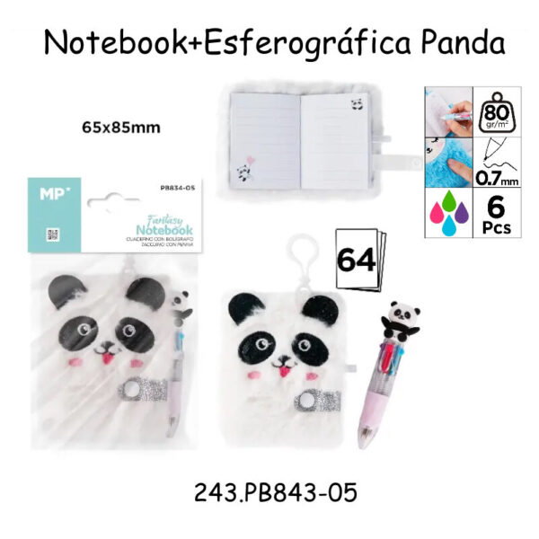Notebook c/Esferográfica Panda