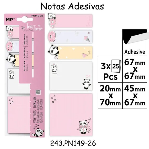 Notas Adesivas Panda