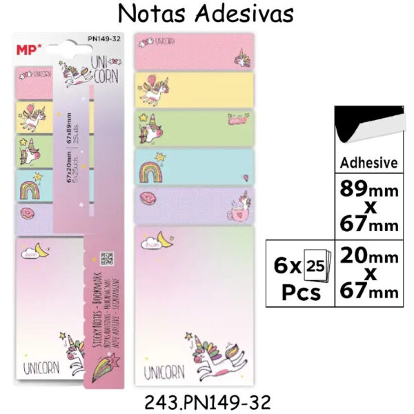 Notas Adesivas Unicorn