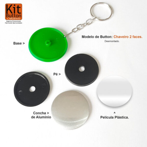 Button Chaveiro 2 Faces 55mm - 50un.