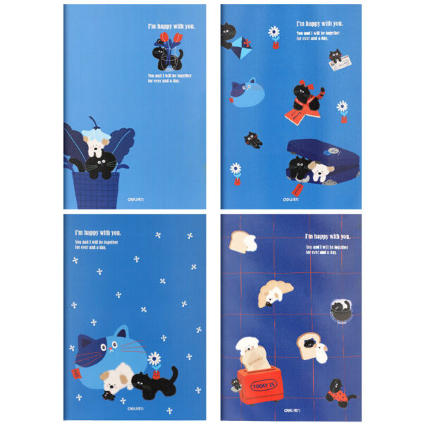 Caderno Cozido Deli A5 - 40fls. - 12un.