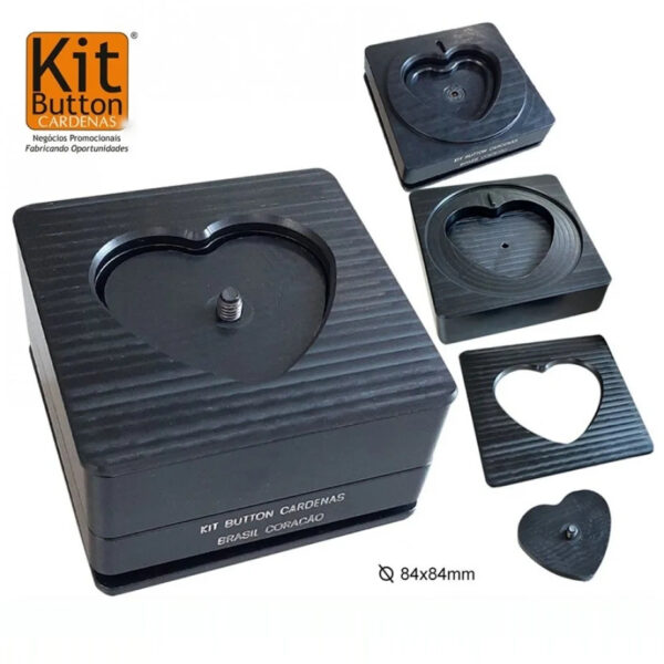 Matriz Duplex Button Coração Ø84mm