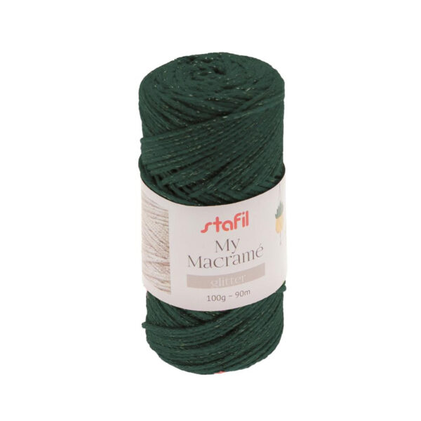 Macramé Glitter Dark Green 100gr.