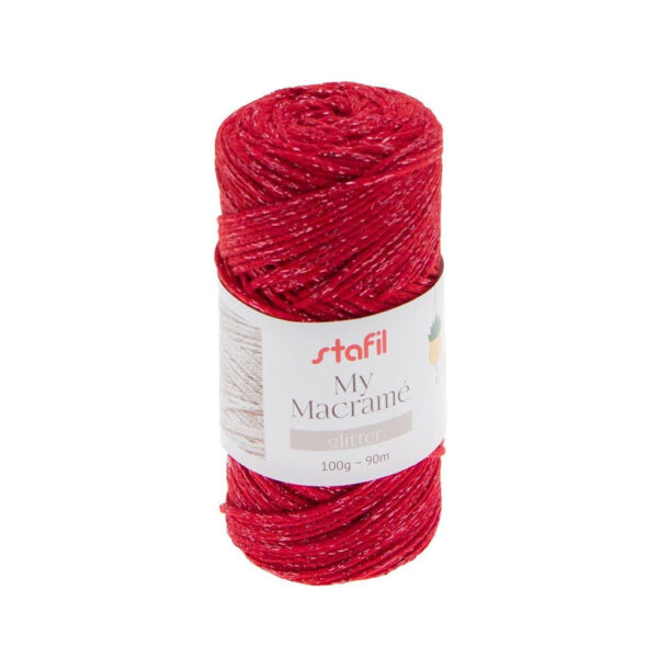 Macramé Glitter Red 100gr.
