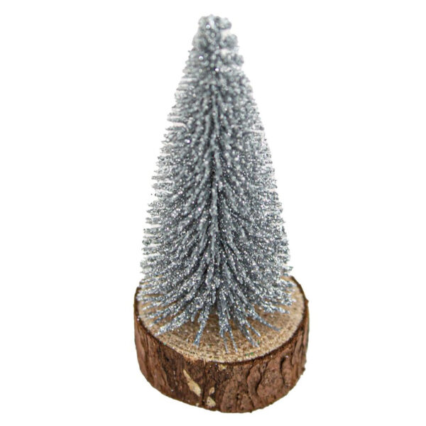 Árvore Silver Glitter Ø40x90mm