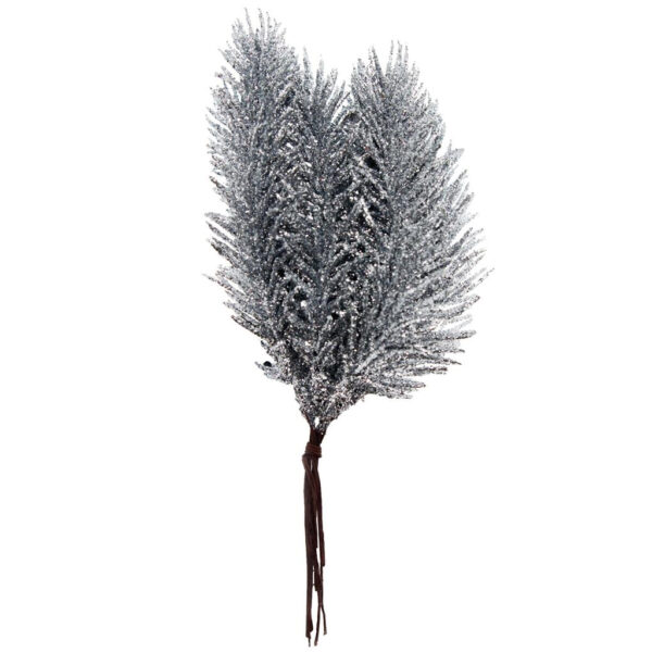 Ramo Decorativo Glitter Silver 190mm