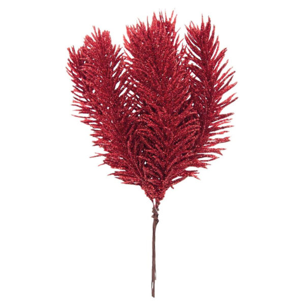 Ramo Decorativo Glitter Red 190mm