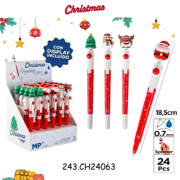 Expositor Esferográficas Fantasia Natal - 24un.