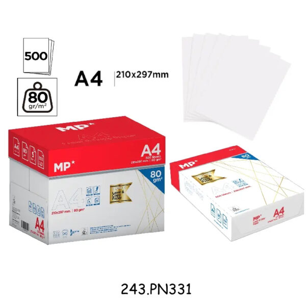 Papel Fotocópia Branco A4 - 80gr. - 5x500fls