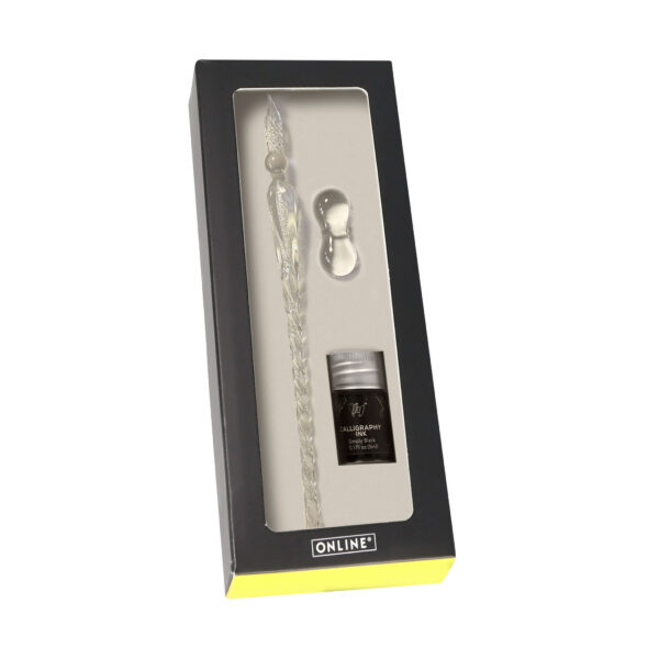 Glass Dip Pen Set and Ink Bottle