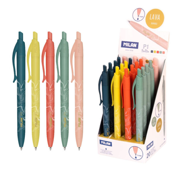 Esferográficas P1 Lava 1mm Exp. 20un.