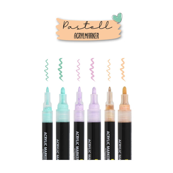 Acrylic Marker Pastel cx.6un.