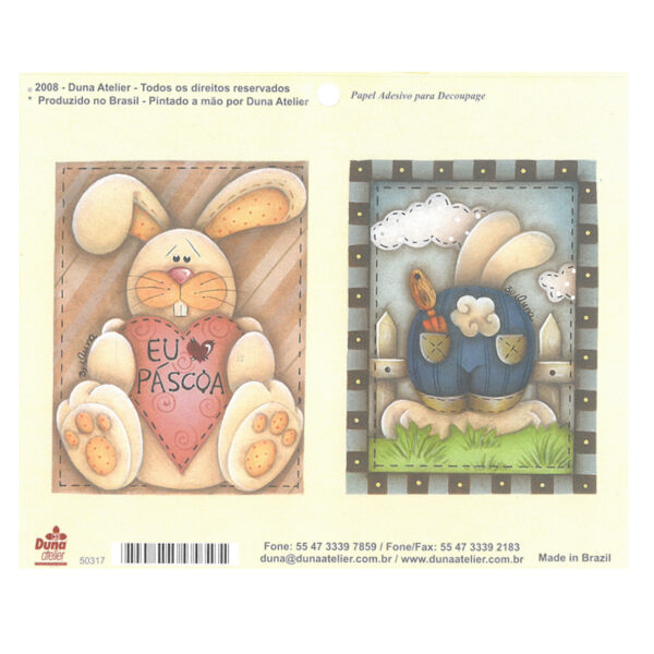 Papel Decoupage Adesivo Páscoa 125x75mm
