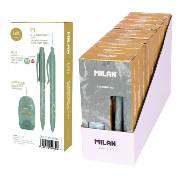 Esferográfica - Lapiseira - Borracha c/Afia Lava Verde Exp.10un.