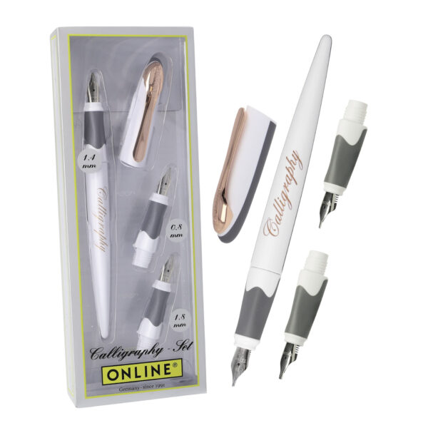 Caneta Calligraphy Set White/Rose