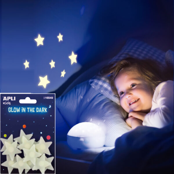 Adesivos Fluorescentes Estrelas 12un.