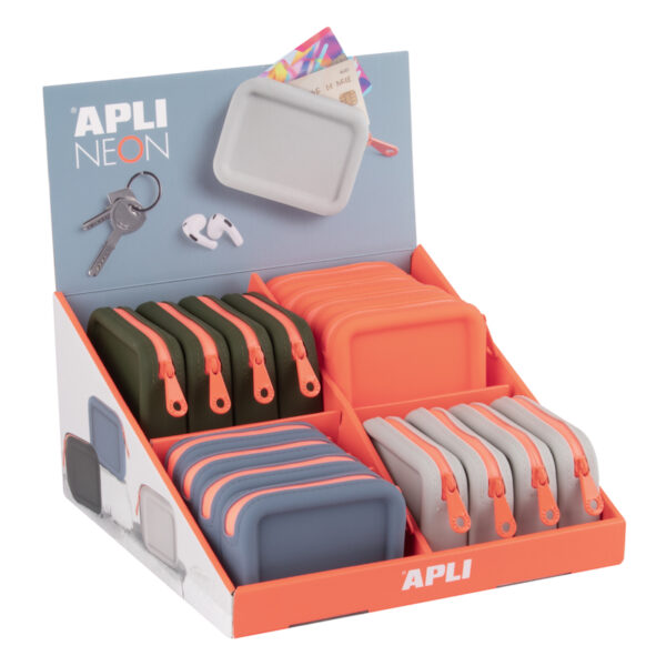 Estojo Carteira Silicone Neon Exp.16un.