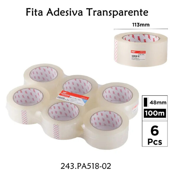 Fita Cola Adesiva 48mmX100mts. - 6un.