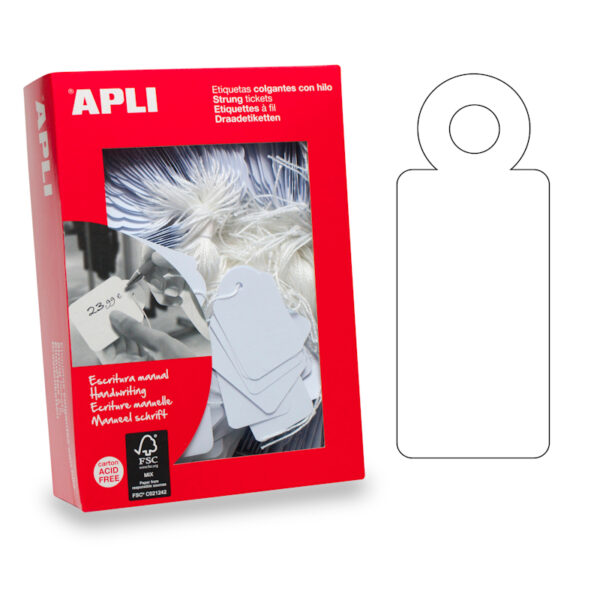 Etiqueta Branca c/Fio 13x24mm 1000un.