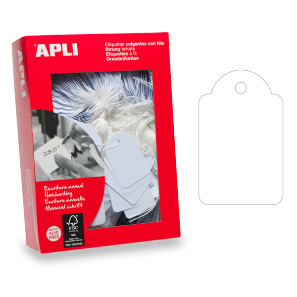 Etiqueta Branca c/Fio 22x35mm 500un.