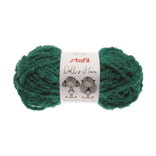 Lã Encaracolada Bouclè Dolls Verde Pack 10un.