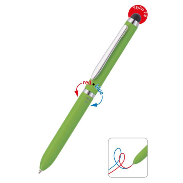 Esferográfica Touchpen 3 in 1 Green